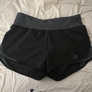 Adidas 3" Black and Grey Running Shorts